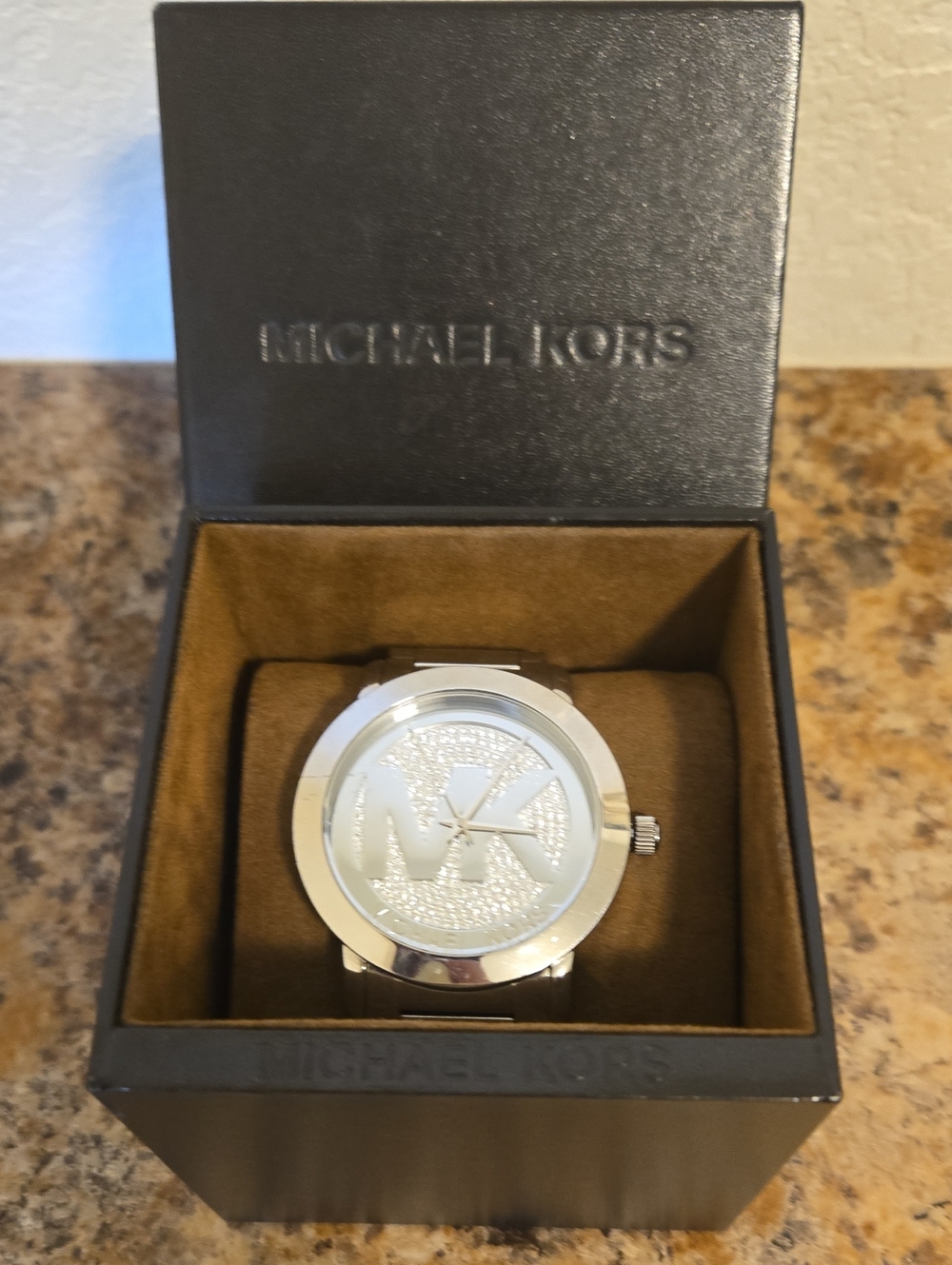 Michael Kors Silver-Tone Crystal Watch